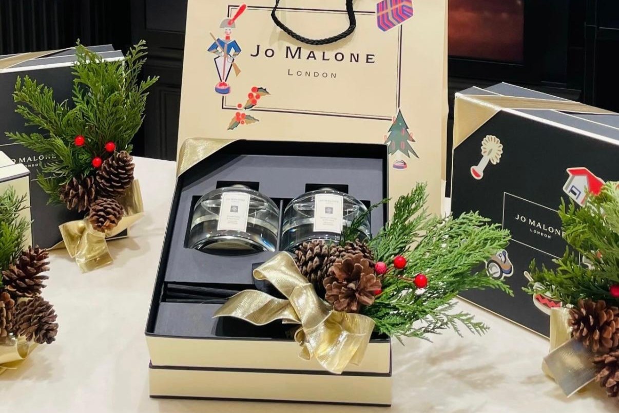 Custom handmade product — wreath around a candle or cedar and berry box topper